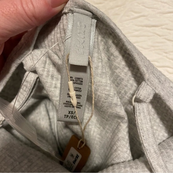 NWT SKIMS Chandelier Lounge Mini Dress Ribbed Light Heather Gray Jewels Size XS - Picture 10 of 11